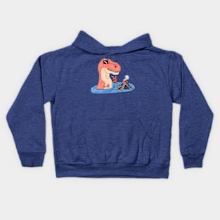 Hot Tub T-Rex Kids Hoodie